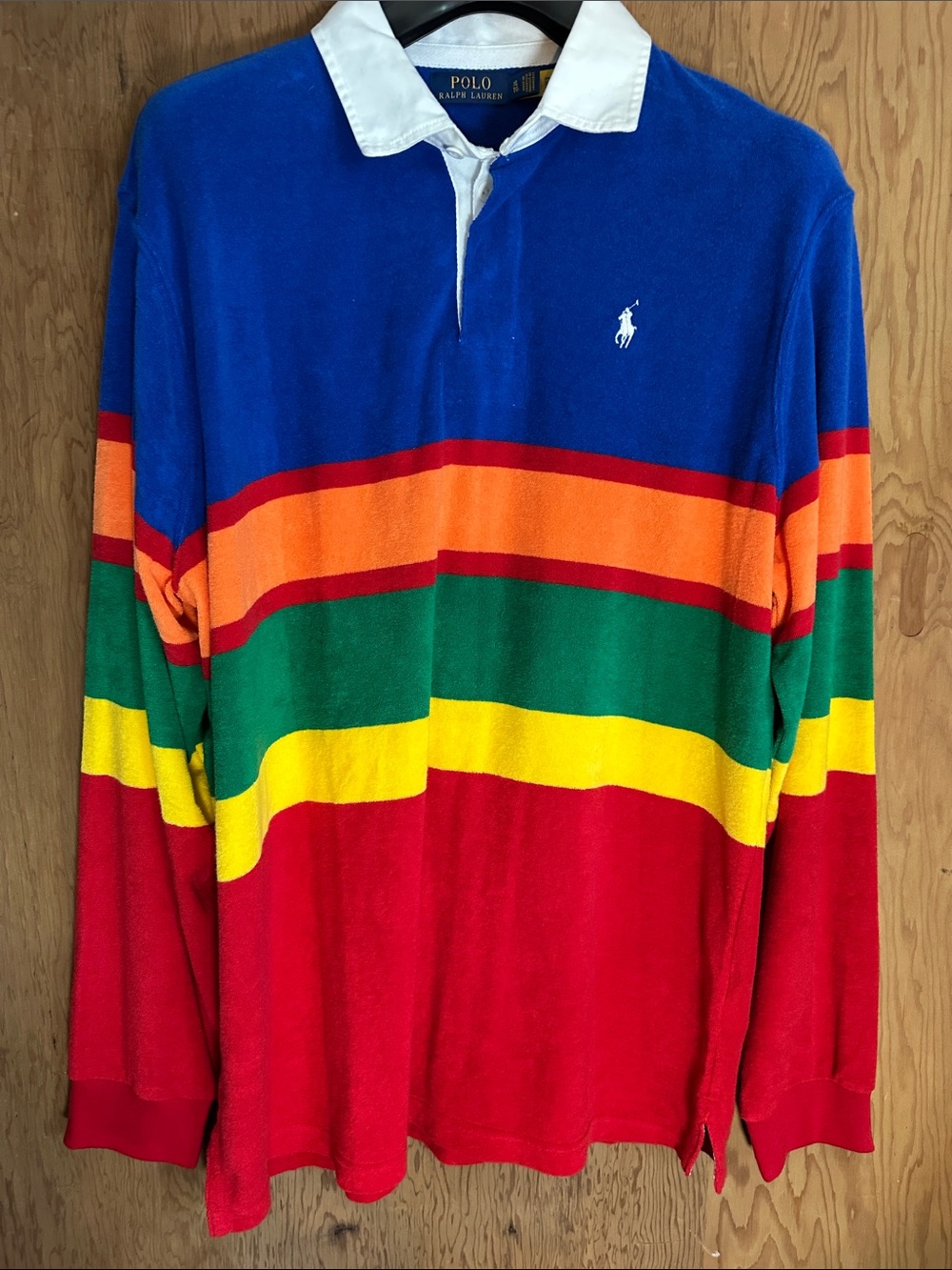 Ralph Lauren Multicolor Stripe Rugby Polo - Blue, Red, Green, Yellow, Orange